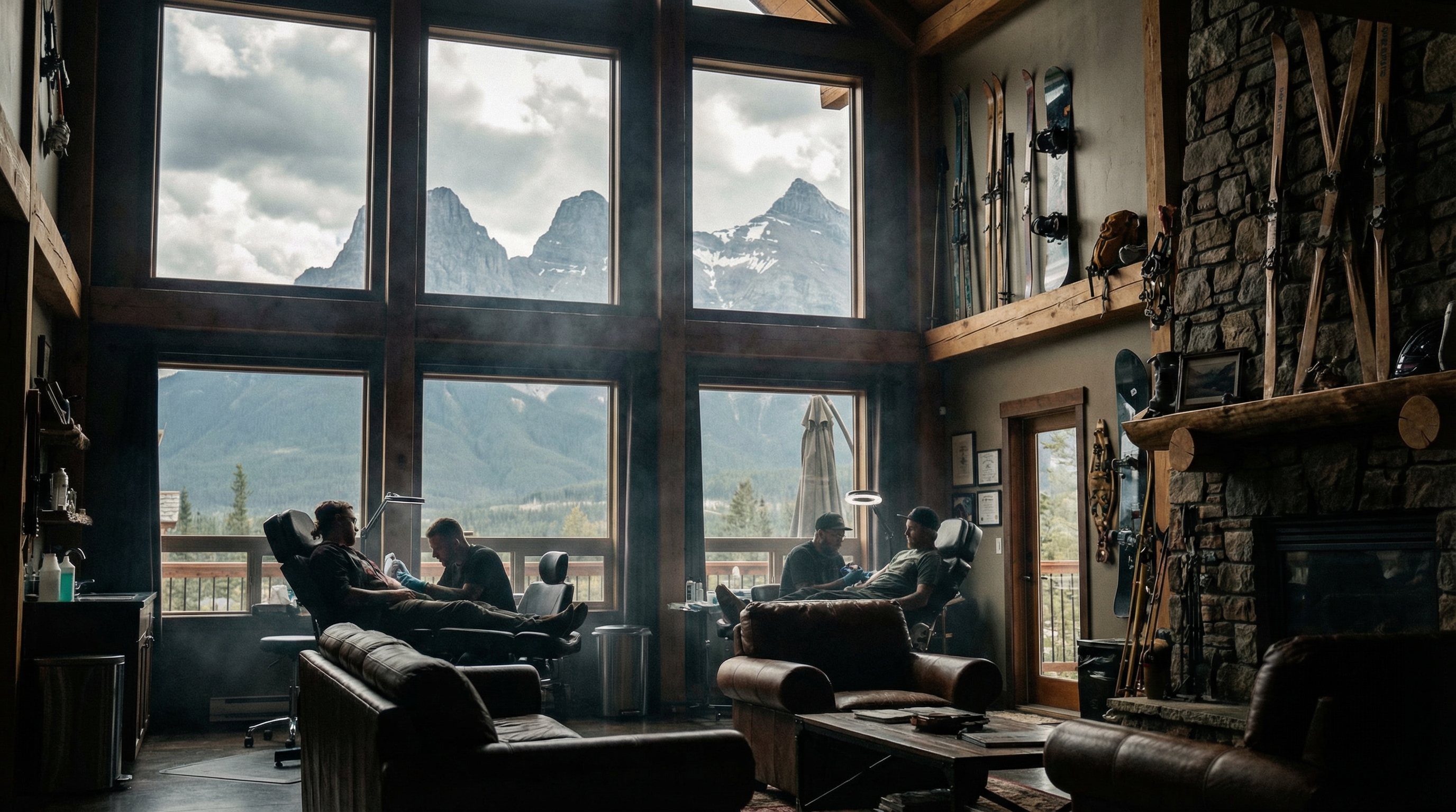 Tattoo shop interior representing Colorado