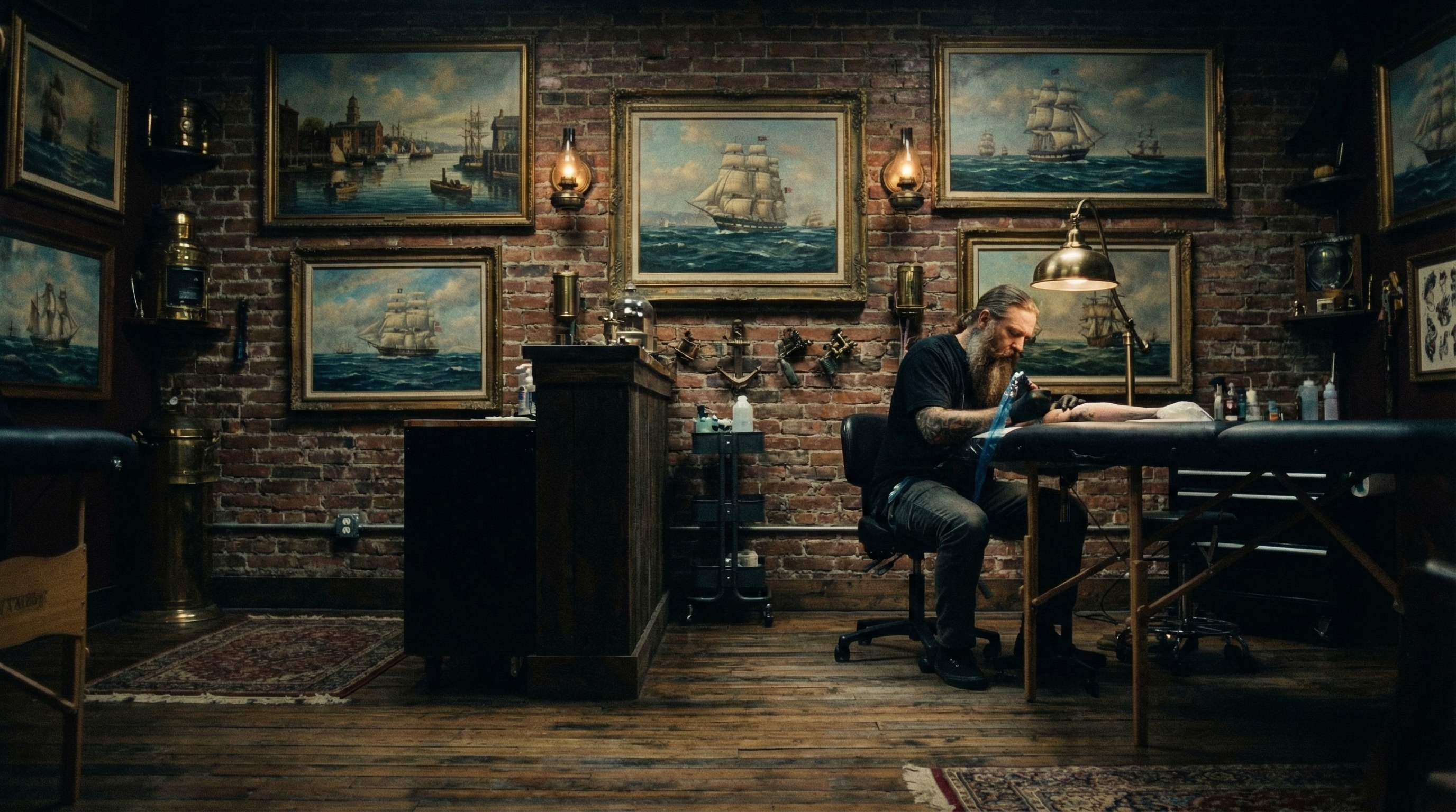 Tattoo shop interior representing Delaware