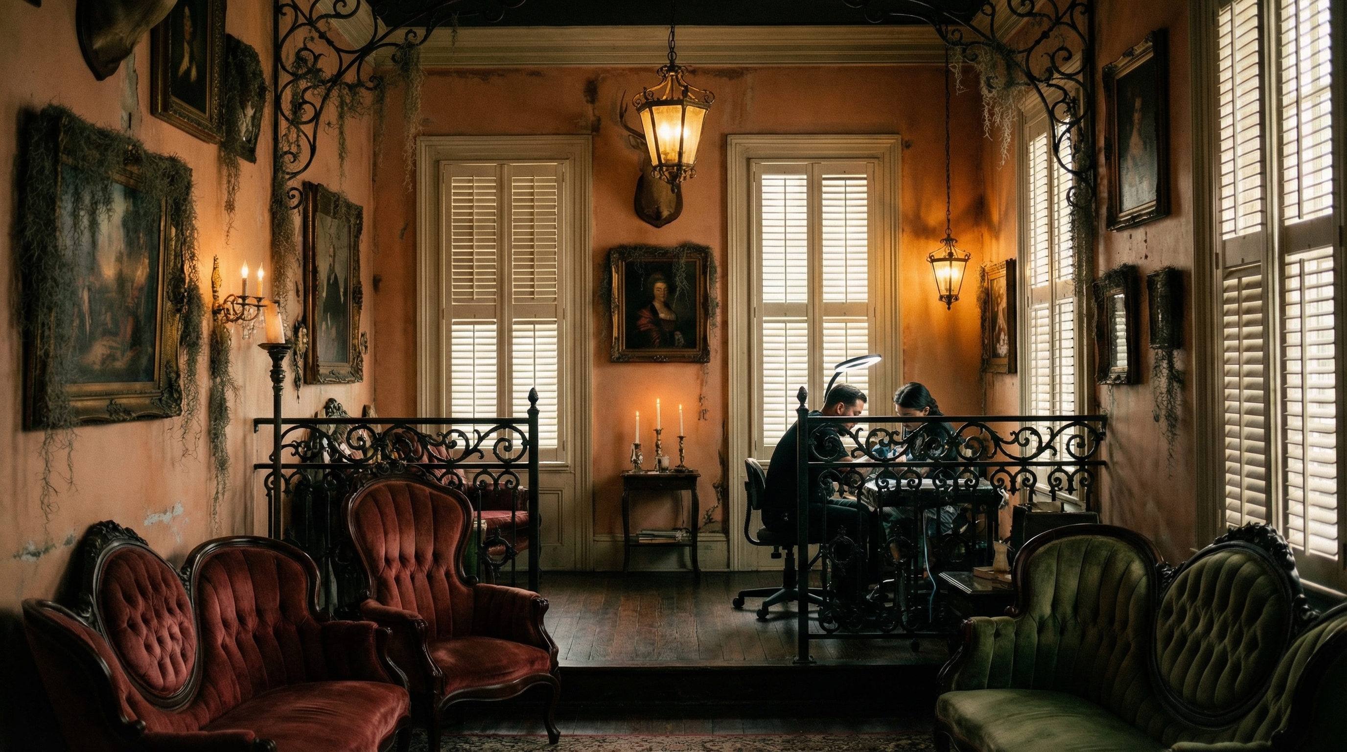 Tattoo shop interior representing Georgia