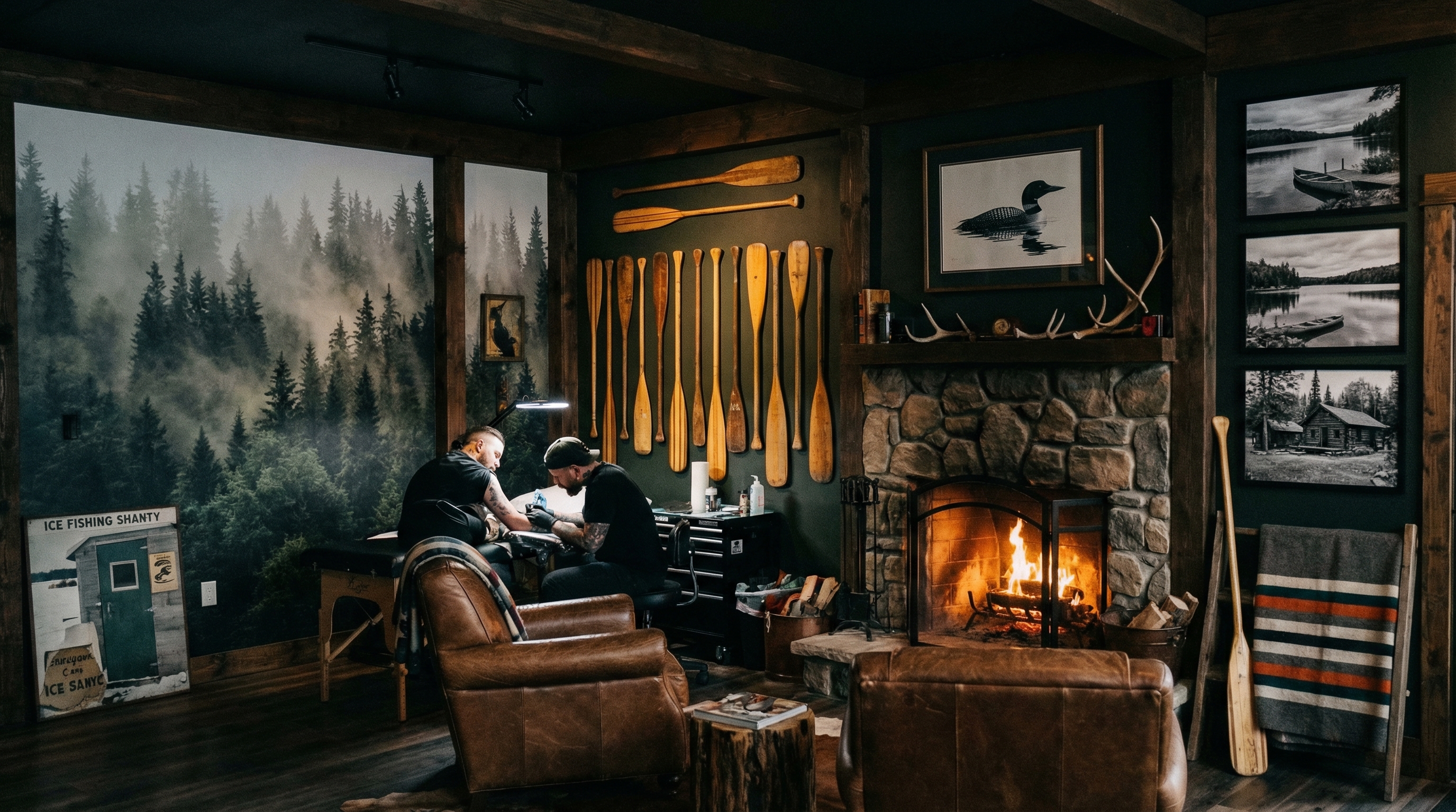 Tattoo shop interior representing Minnesota