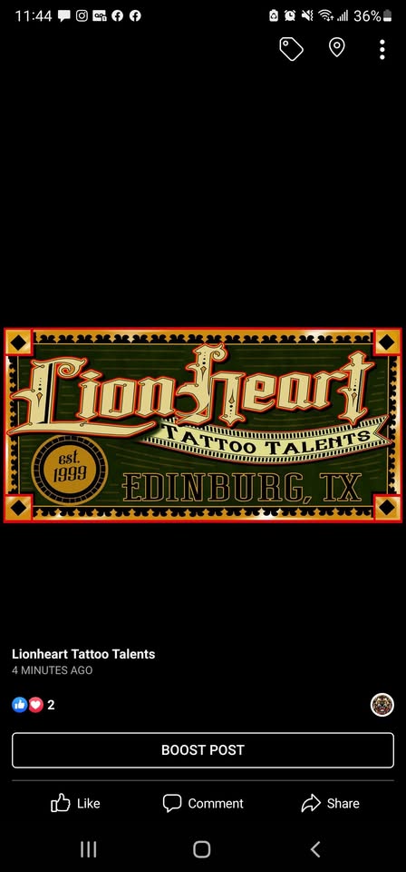 Lionheart Tattoo cover photo