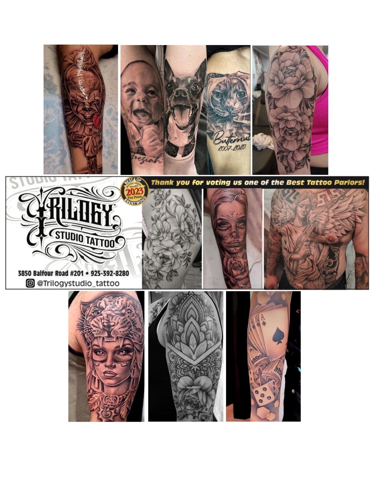 Trilogy Studio Tattoo, tattoo shop in Brentwood, CA