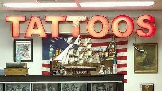 Patriotic pain tattoo, tattoo shop in Murrysville, PA