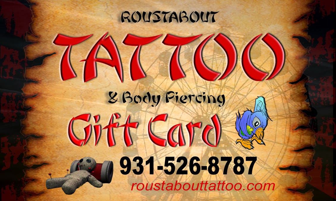 Roustabout Tattoo And Body Piercing, tattoo shop in Cookeville, TN